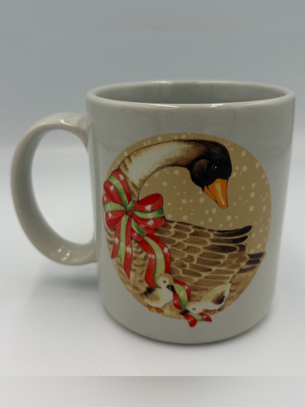 VTG Tendernest Enesco Goose Mug ‘87 Gosling Christmas Holiday Ceramic Coffee Cup